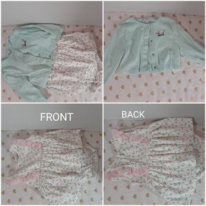 10/$40 Quiltex 2pc. Cardigan & Onesie Dress